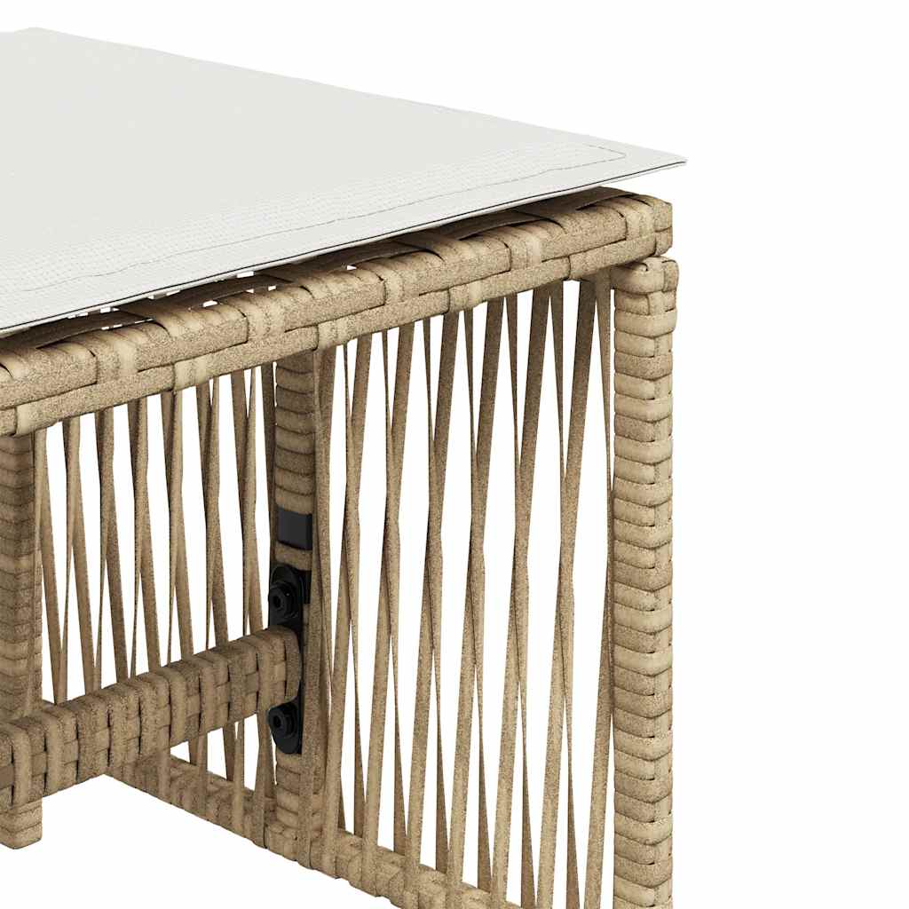 Vrtni stolci s jastucima 4 kom bež 41x41x36 cm od poliratana