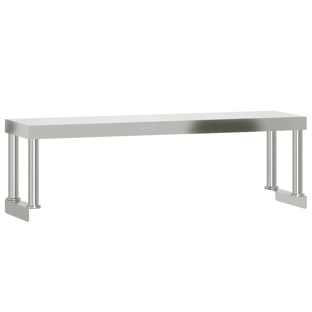 Kuhinjski radni stol s policom 110x55x120 cm nehrđajući čelik