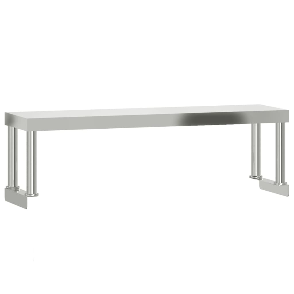 Kuhinjski radni stol s policom 110x55x120 cm nehrđajući čelik