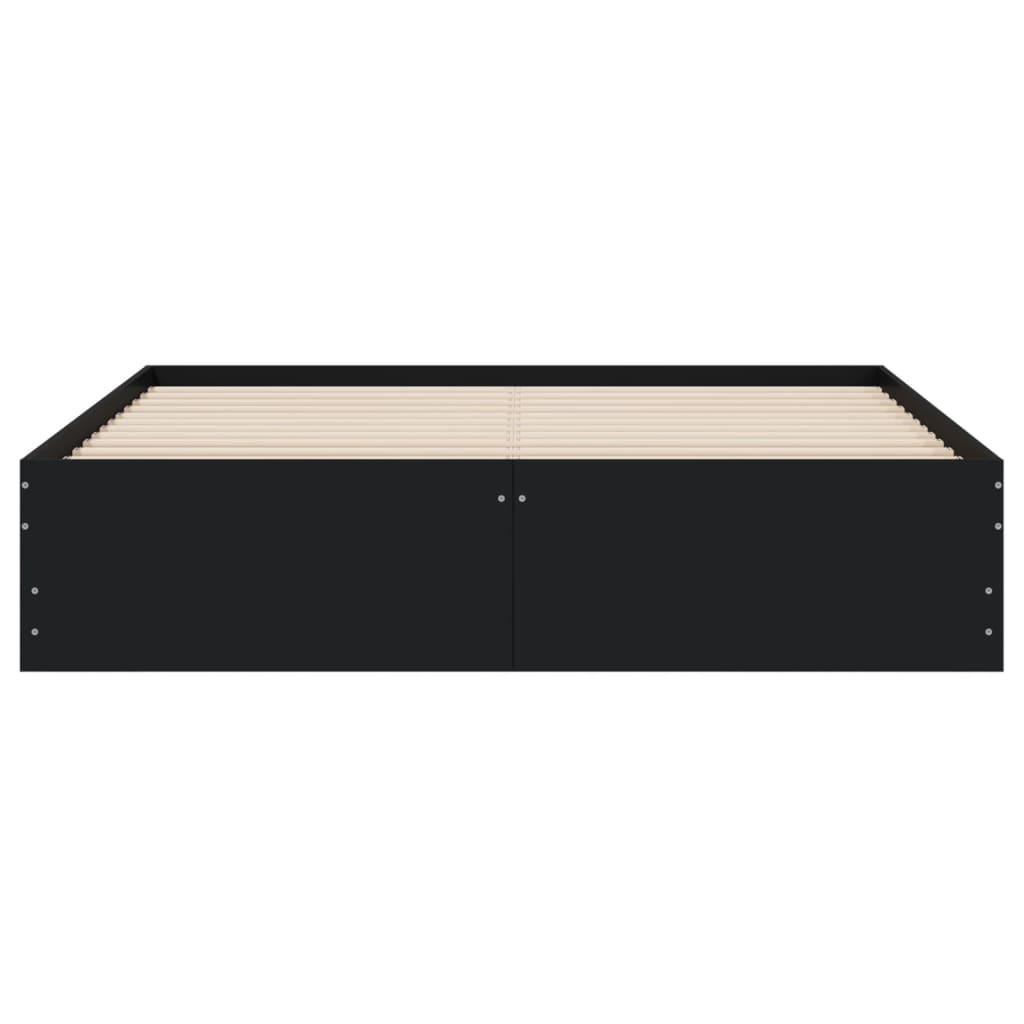 Okvir kreveta s ladicama crni 140 x 200 cm konstruirano drvo