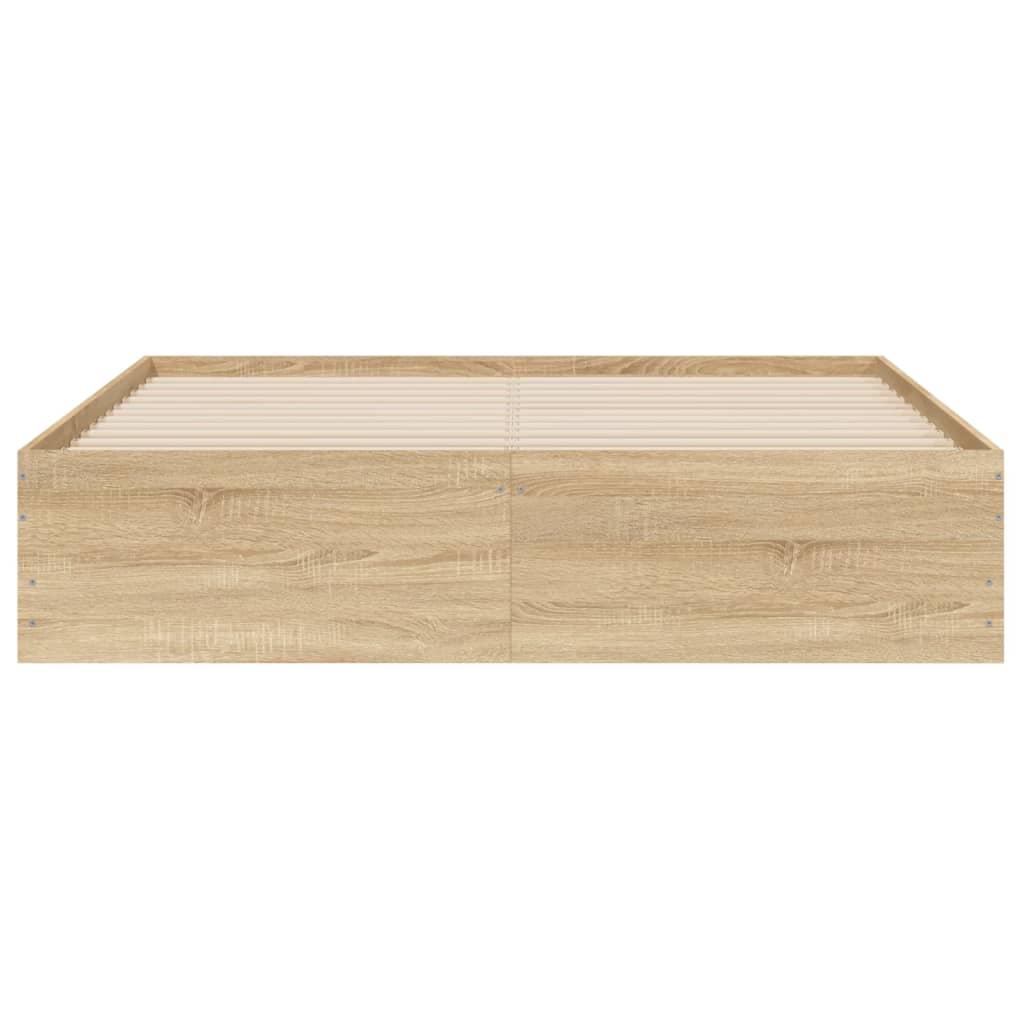 Okvir za krevet s ladicama boja hrasta 140x200 cm drveni