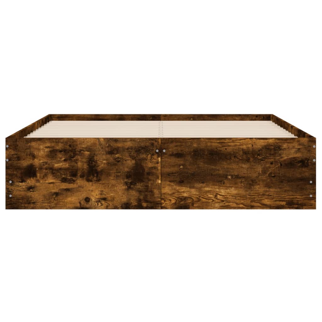 Okvir kreveta s ladicama boja hrasta 135x190 cm