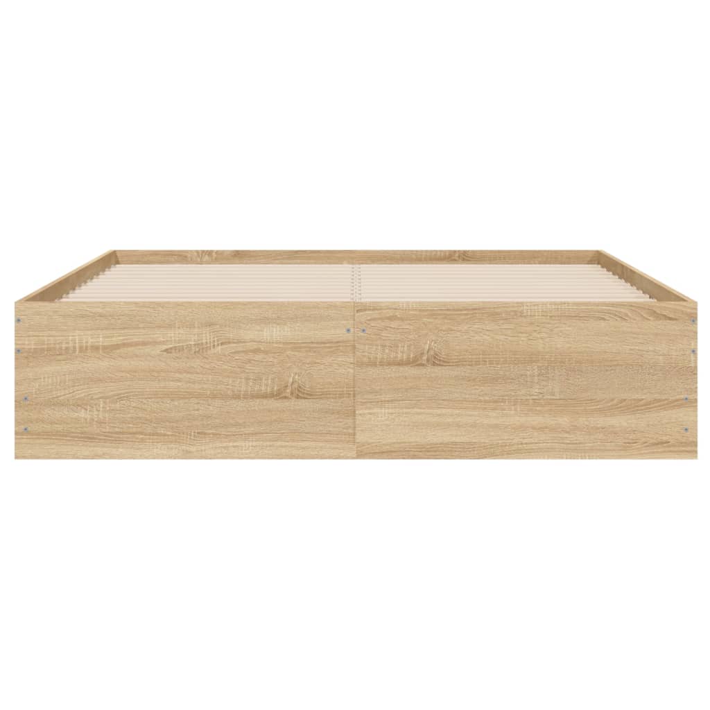 Okvir za krevet s ladicama boja hrasta 120x190 cm drveni