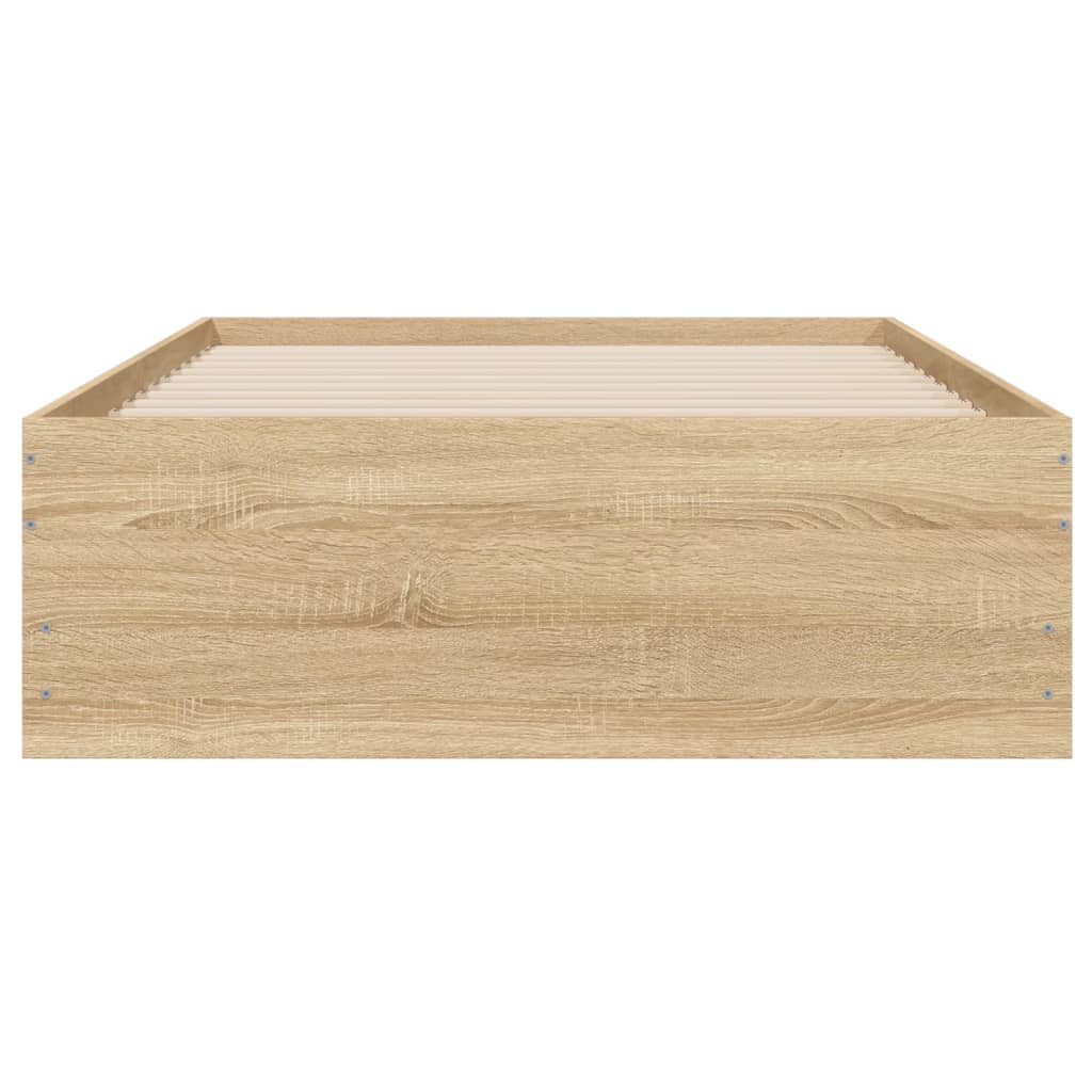 Okvir za krevet s ladicama boja hrasta 90x190 cm drveni