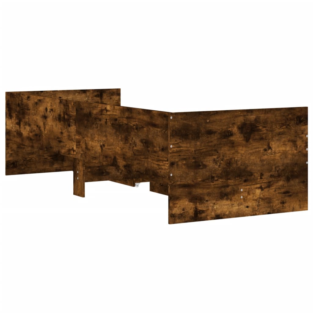 Okvir kreveta s ladicama boja dimljenog hrasta 90x200 cm