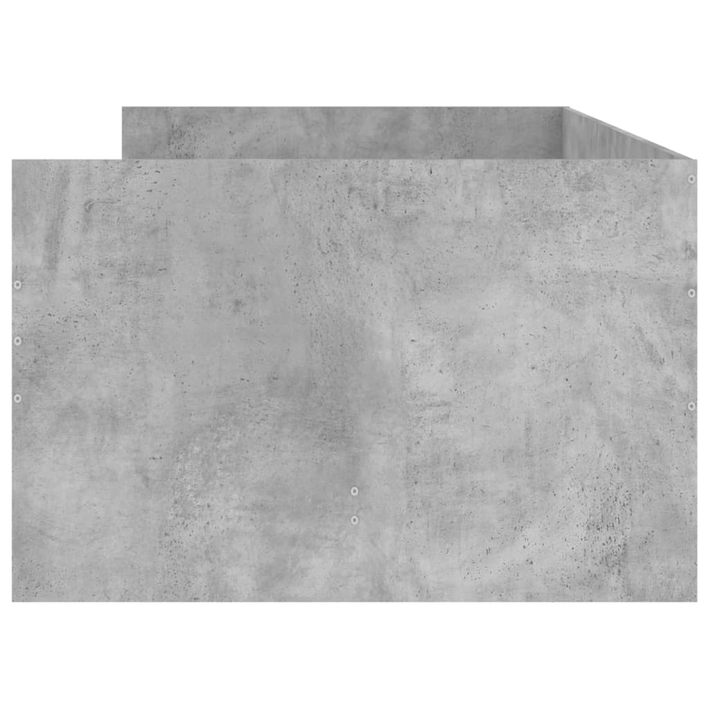 Okvir kreveta s ladicama boja betona 75 x 190 cm za jednu osobu