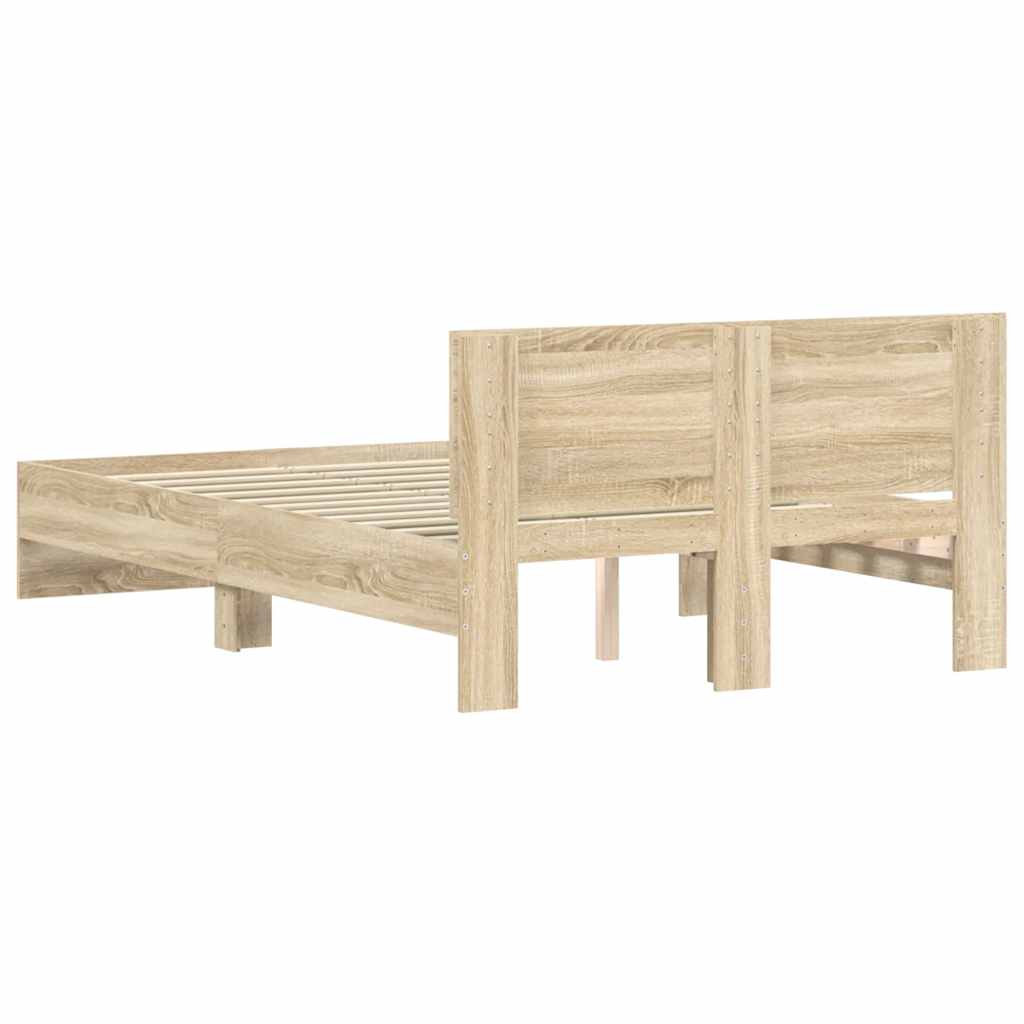 Okvir za krevet s uzglavljem boja hrasta 120x200 cm