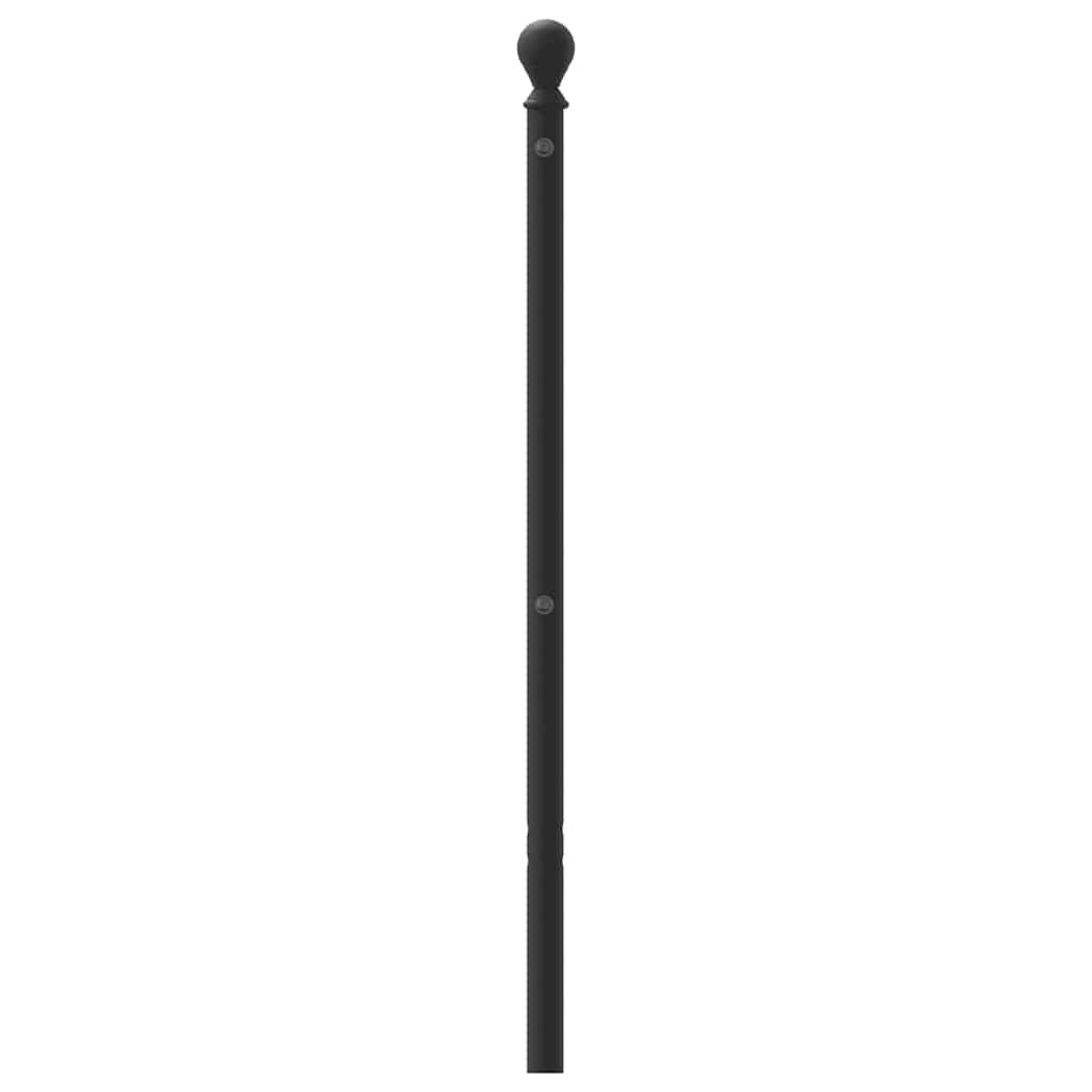 Metalno zamjensko uzglavlje crno 200 cm