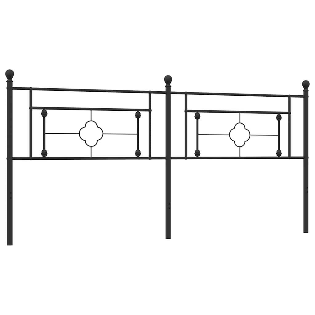 Metalno zamjensko uzglavlje crno 200 cm