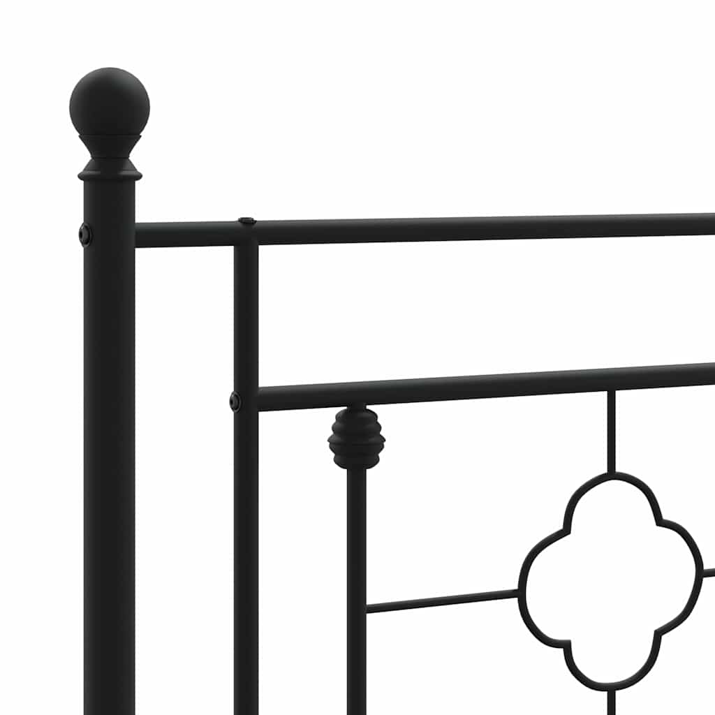 Metalno zamjensko uzglavlje crno 200 cm