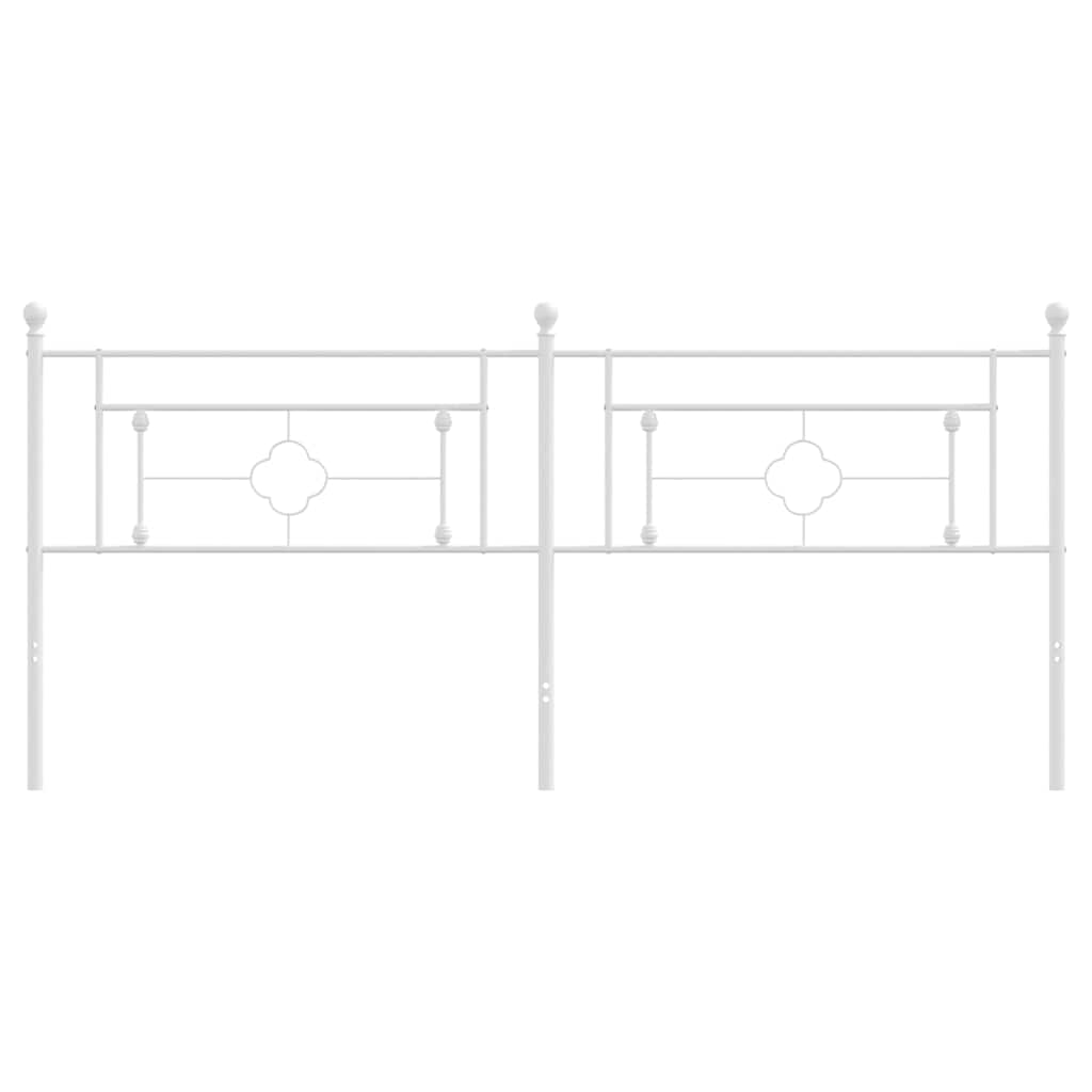 Metalno zamjensko uzglavlje bijelo 200 cm