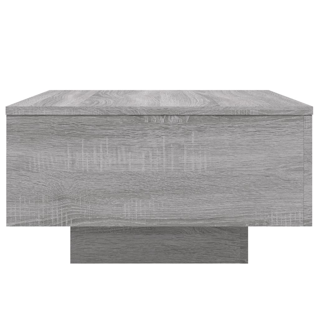 Stolić za kavu siva boja hrasta 55x55x31 cm konstruirano drvo