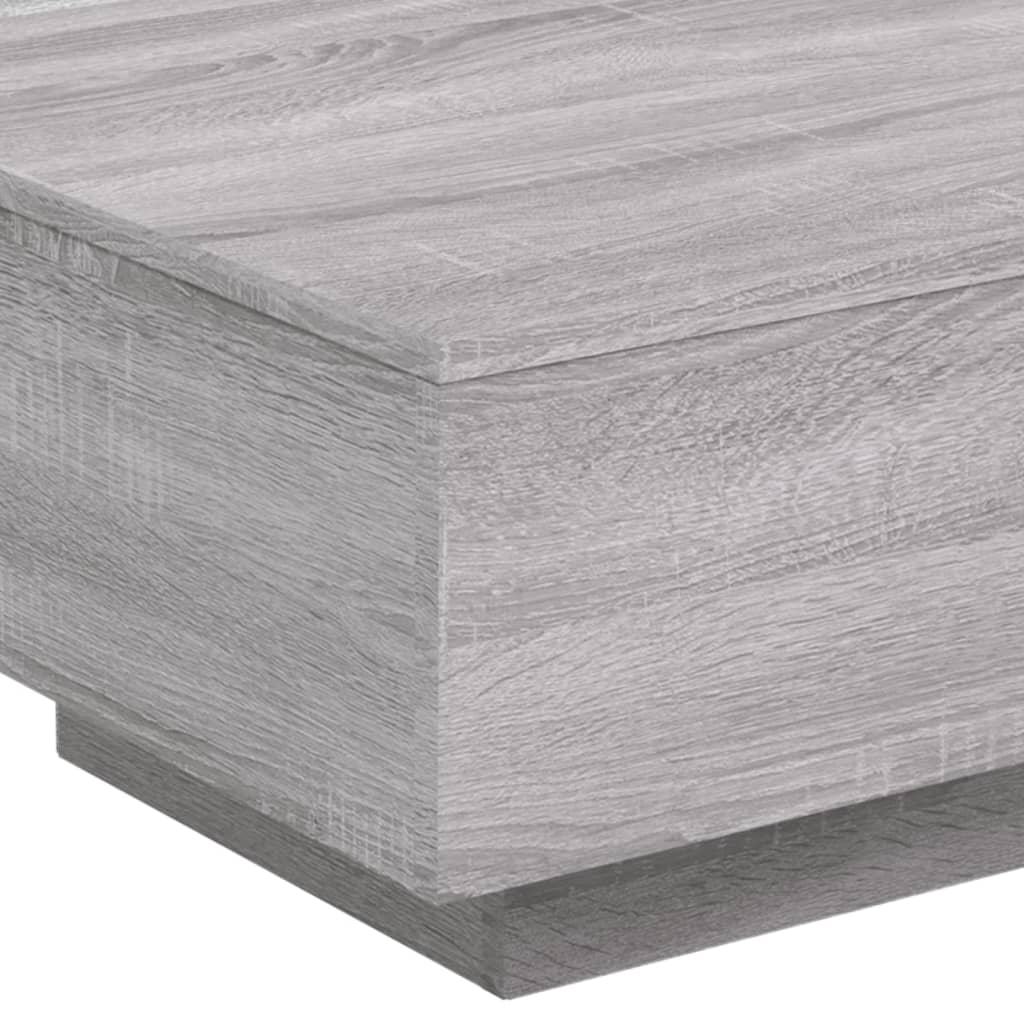 Stolić za kavu siva boja hrasta 55x55x31 cm konstruirano drvo