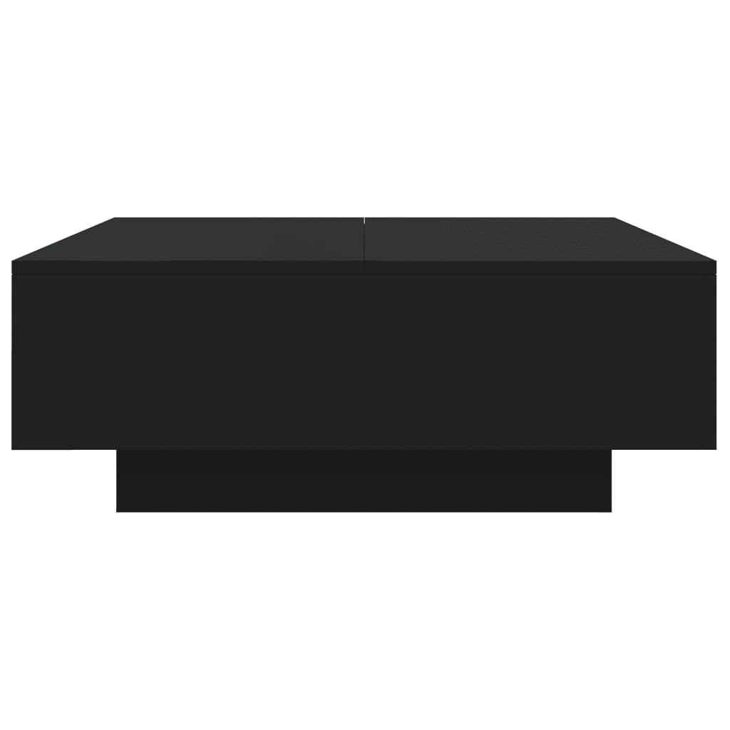 Stolić za kavu s LED svjetlima crni 80x80x31 cm