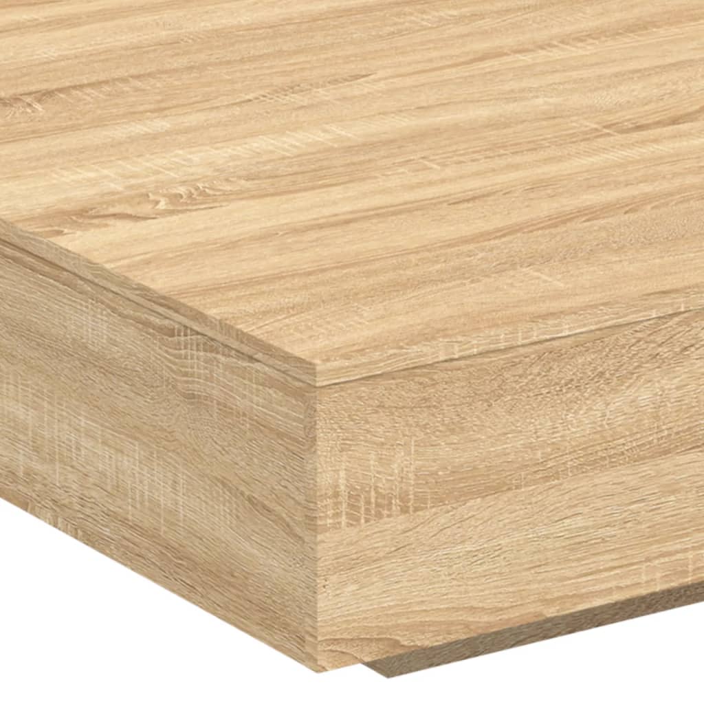 Stolić za kavu boja hrasta 100x100x31 cm konstruirano drvo