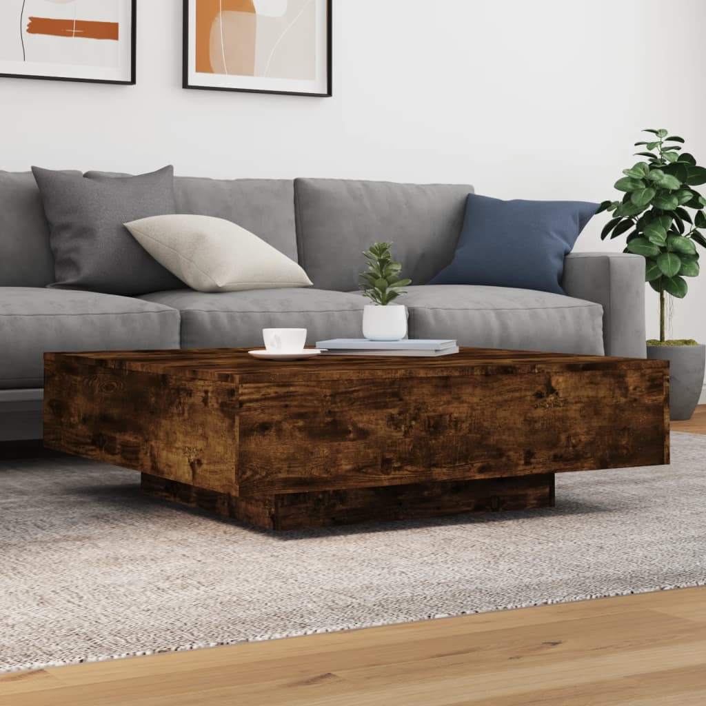 Stolić za kavu boja hrasta 100x100x31 cm konstruirano drvo