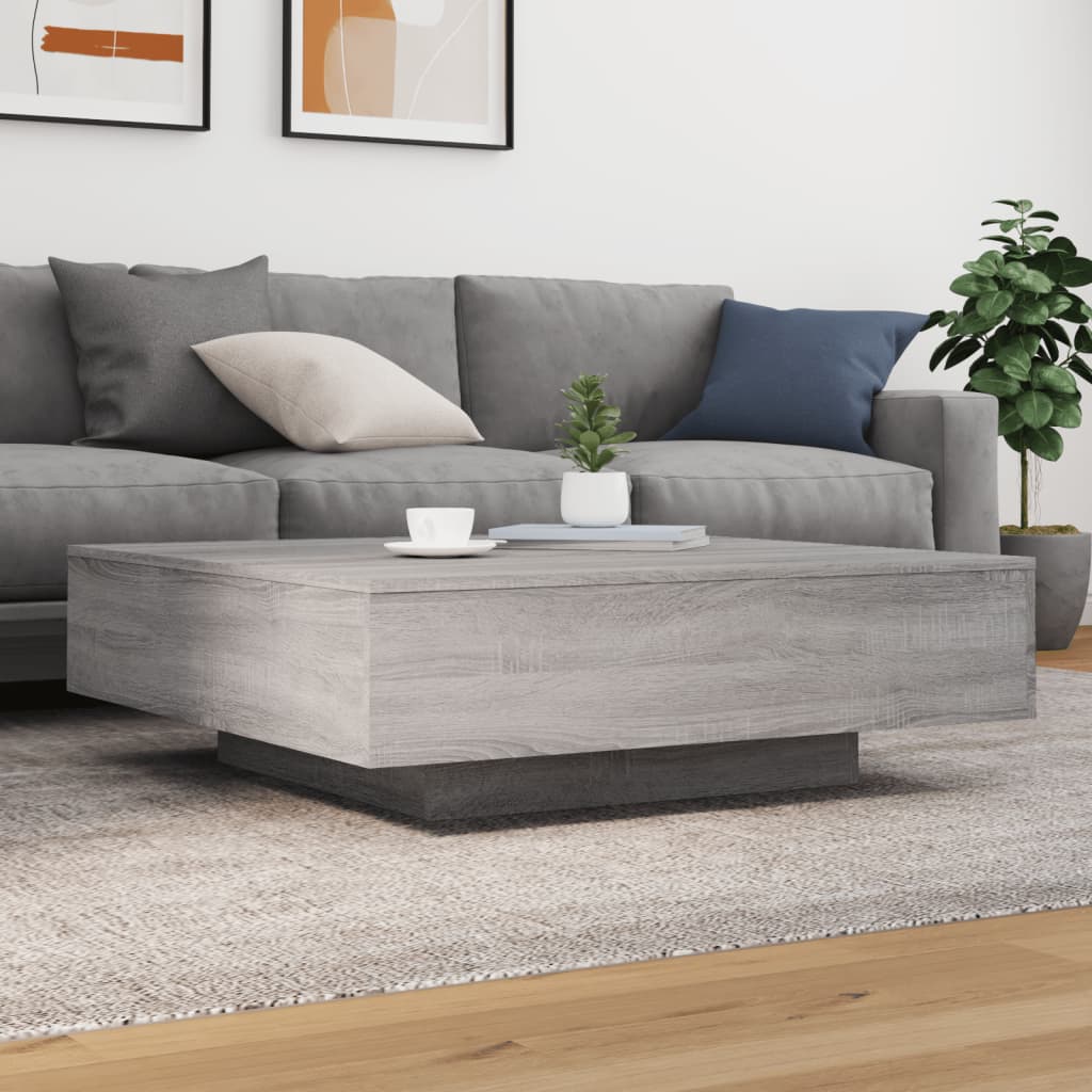 Stolić za kavu boja hrasta 100x100x31 cm konstruirano drvo