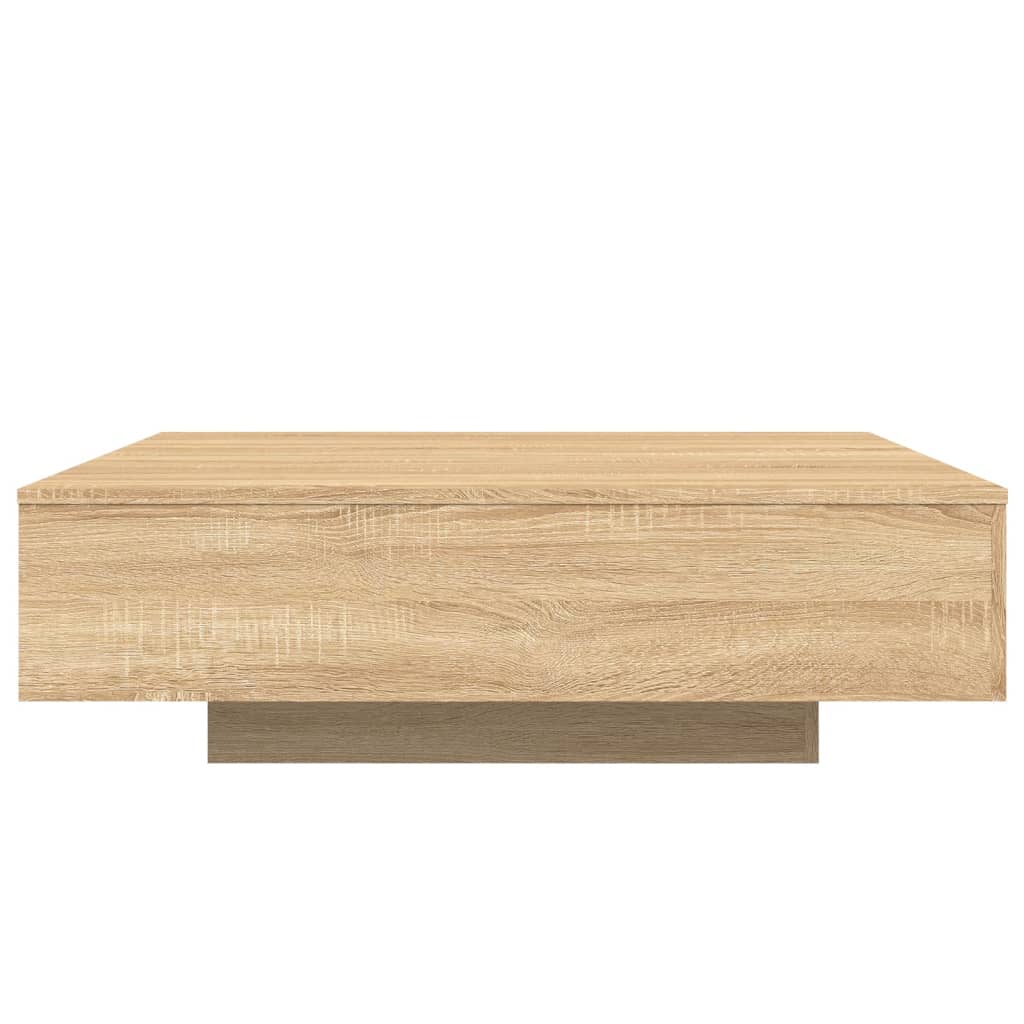Stolić za kavu s LED svjetlima boja hrasta sonome 100x100x31 cm