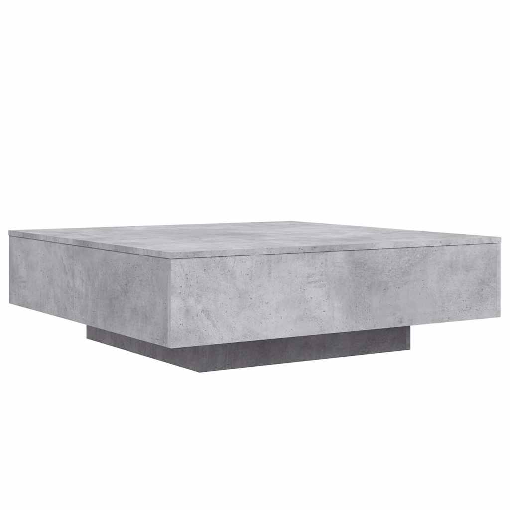 Stolić za kavu s LED svjetlima sivi boja betona 100x100x31 cm