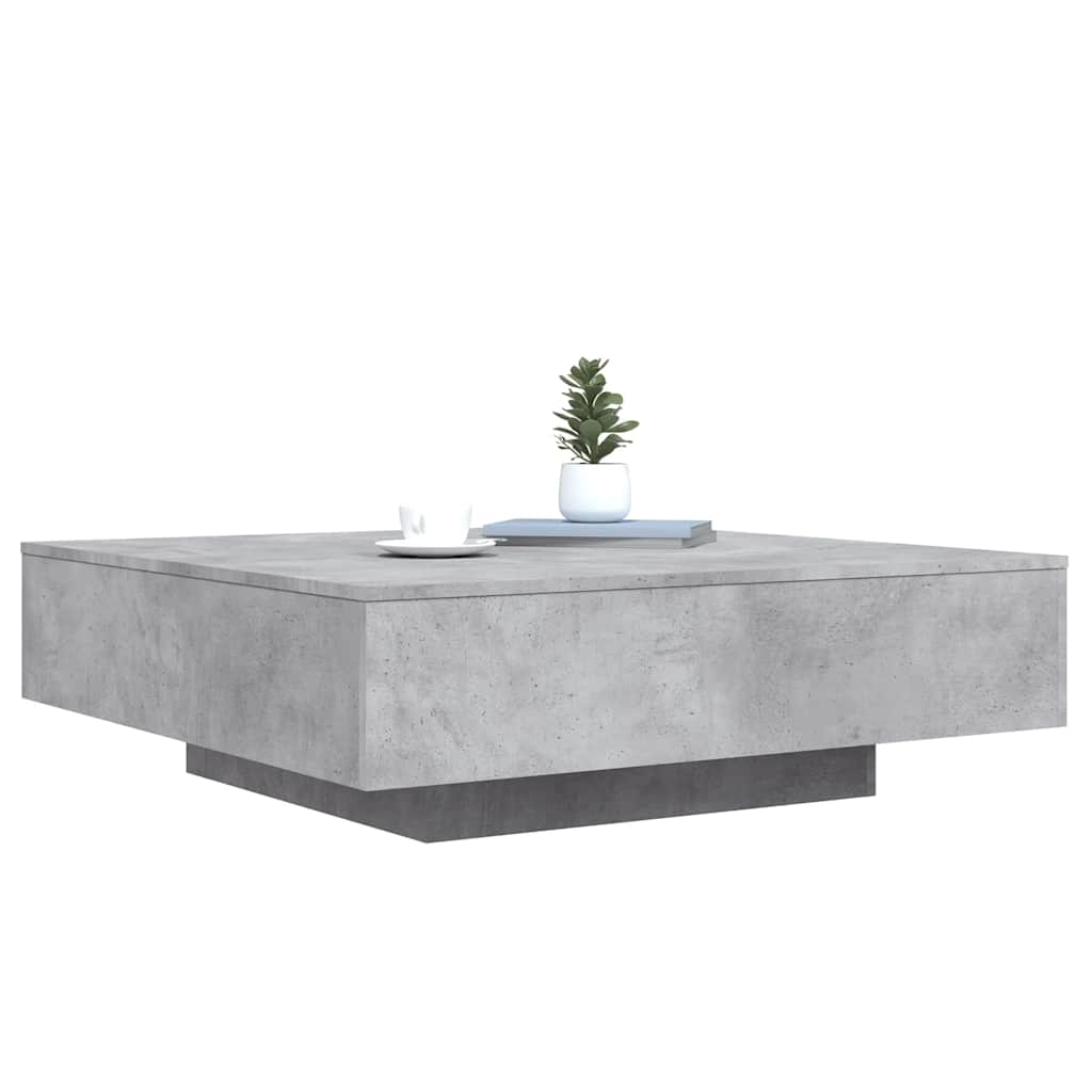 Stolić za kavu s LED svjetlima sivi boja betona 100x100x31 cm