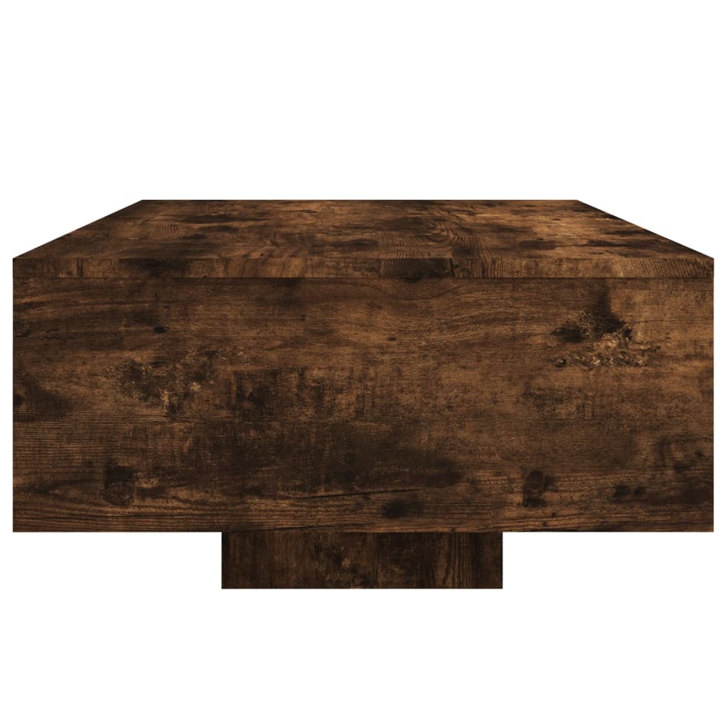Stolić za kavu s LED svjetlima boja dimljenog hrasta 85x55x31cm