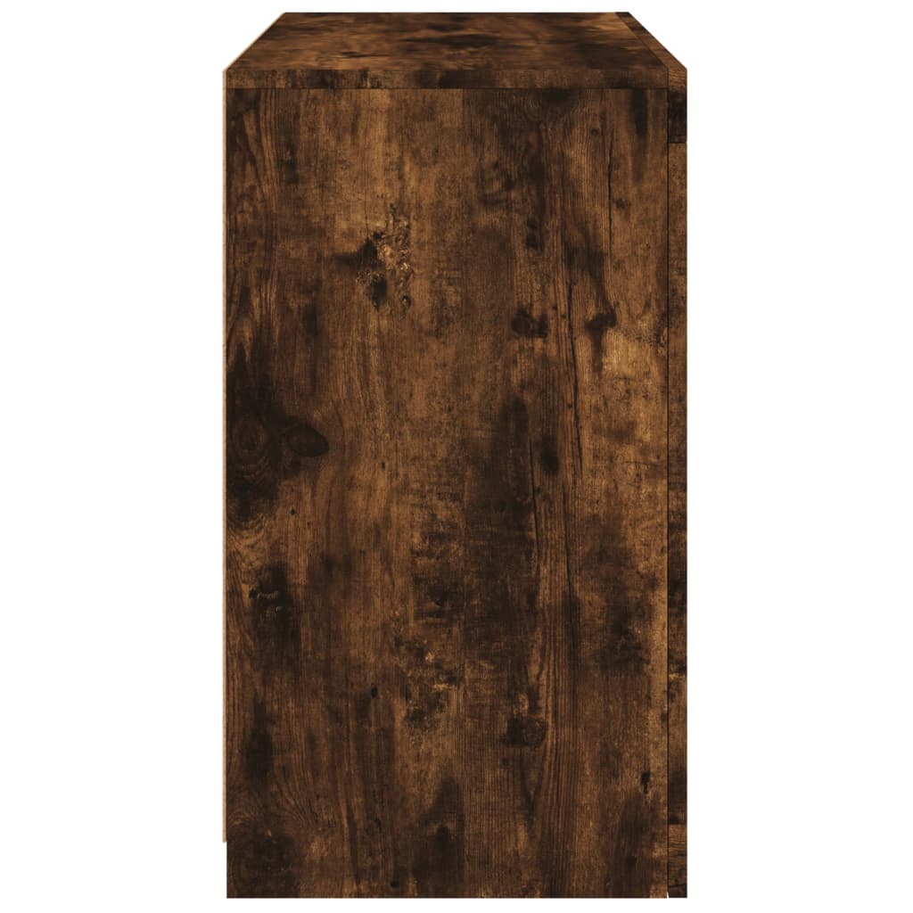 Komoda s LED svjetlima boja dimljenog hrasta 60,5x37x67 cm