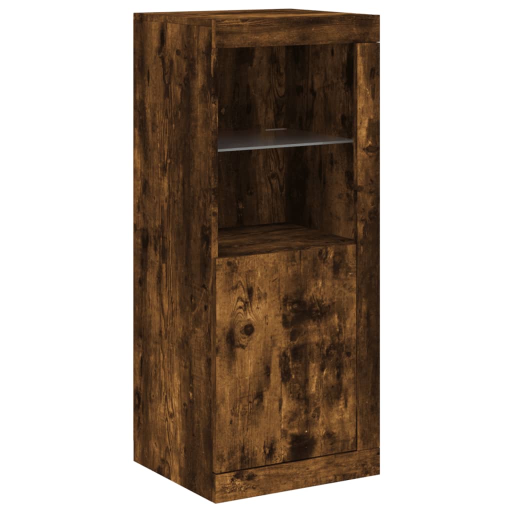 Komoda s LED svjetlima boja dimljenog hrasta 41x37x100 cm