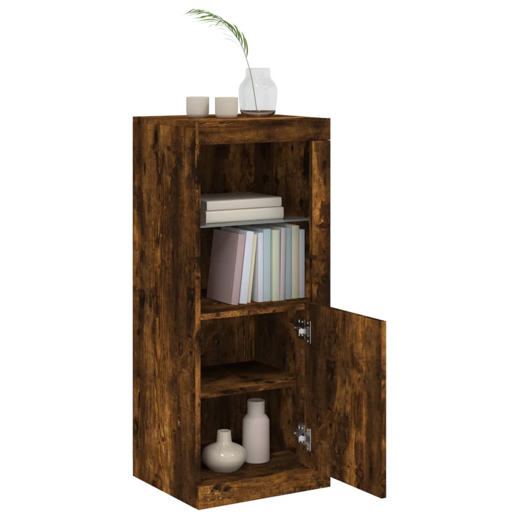 Komoda s LED svjetlima boja dimljenog hrasta 41x37x100 cm