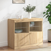 Komoda s LED svjetlima boja hrasta sonome 81x37x67 cm
