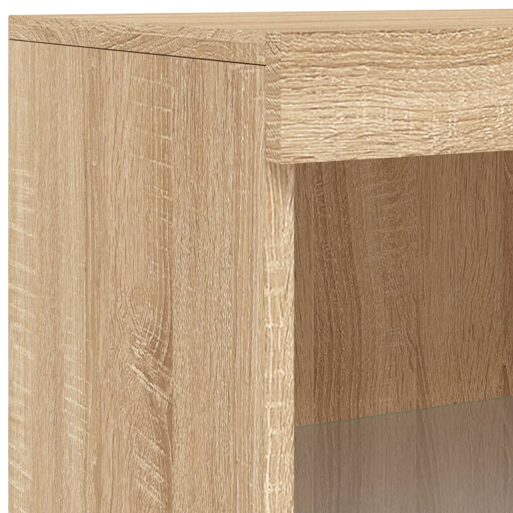 Komoda s LED svjetlima boja hrasta sonome 60,5x37x100 cm
