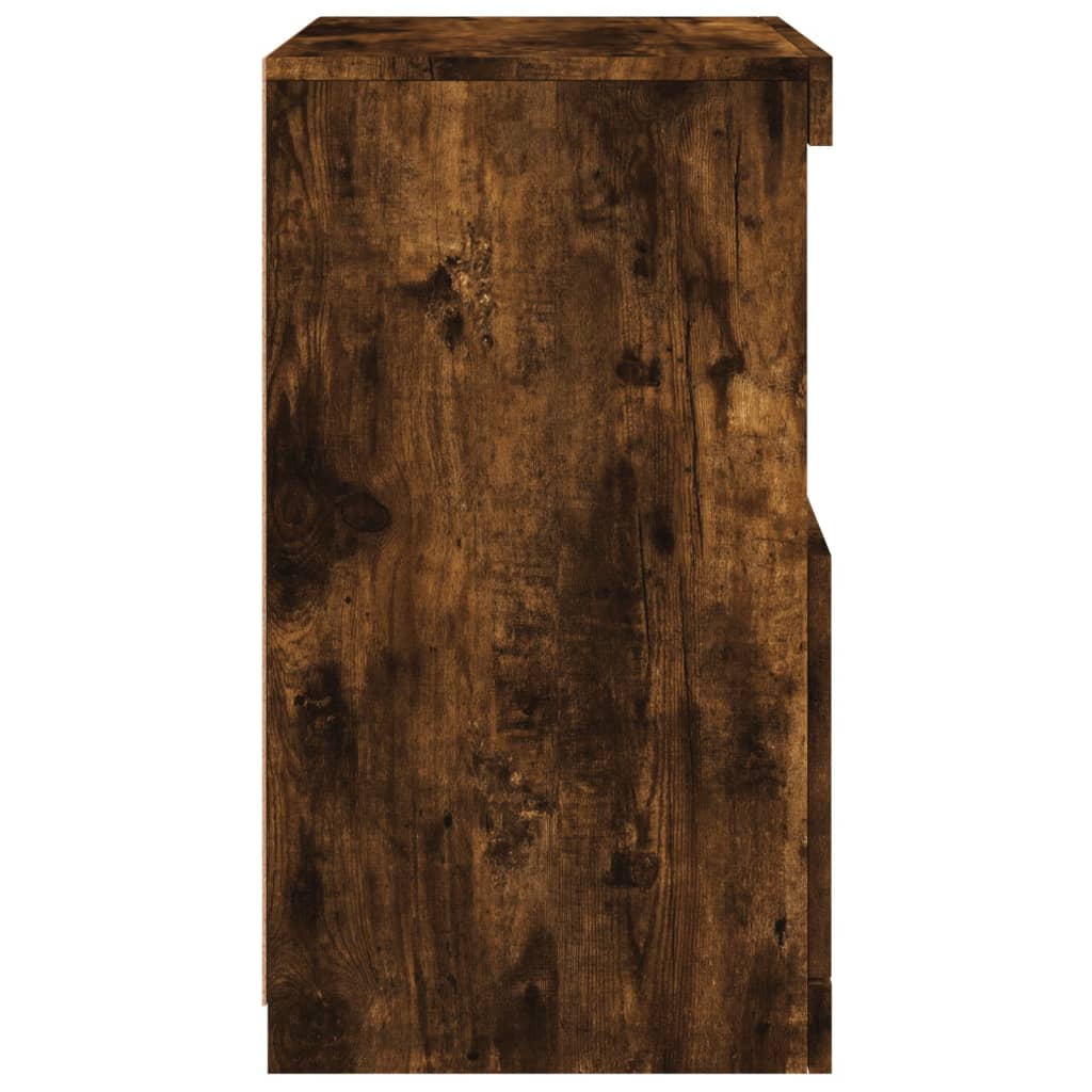 Komoda s LED svjetlima boja dimljenog hrasta 41x37x67 cm