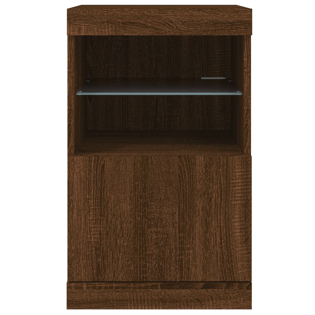 Komoda s LED svjetlima boja hrasta 41x37x67 cm