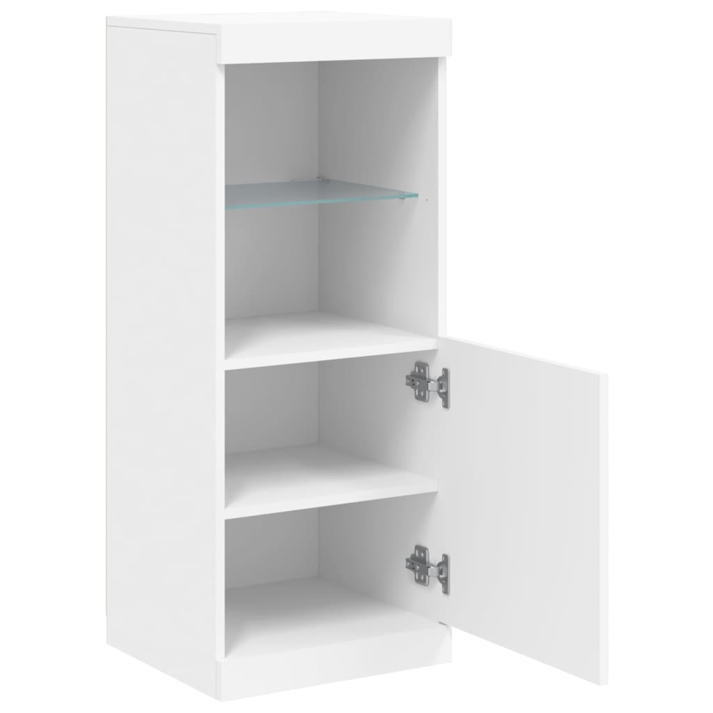 Komoda s LED svjetlima bijela 41x37x100 cm