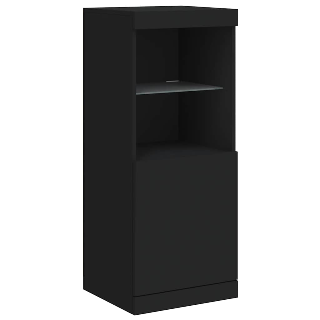 Komoda s LED svjetlima crna 41x37x100 cm