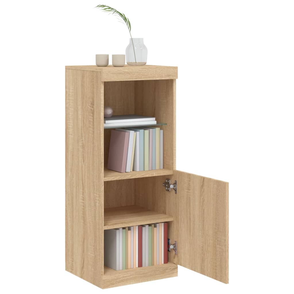 Komoda s LED svjetlima boja hrasta sonome 41x37x100 cm