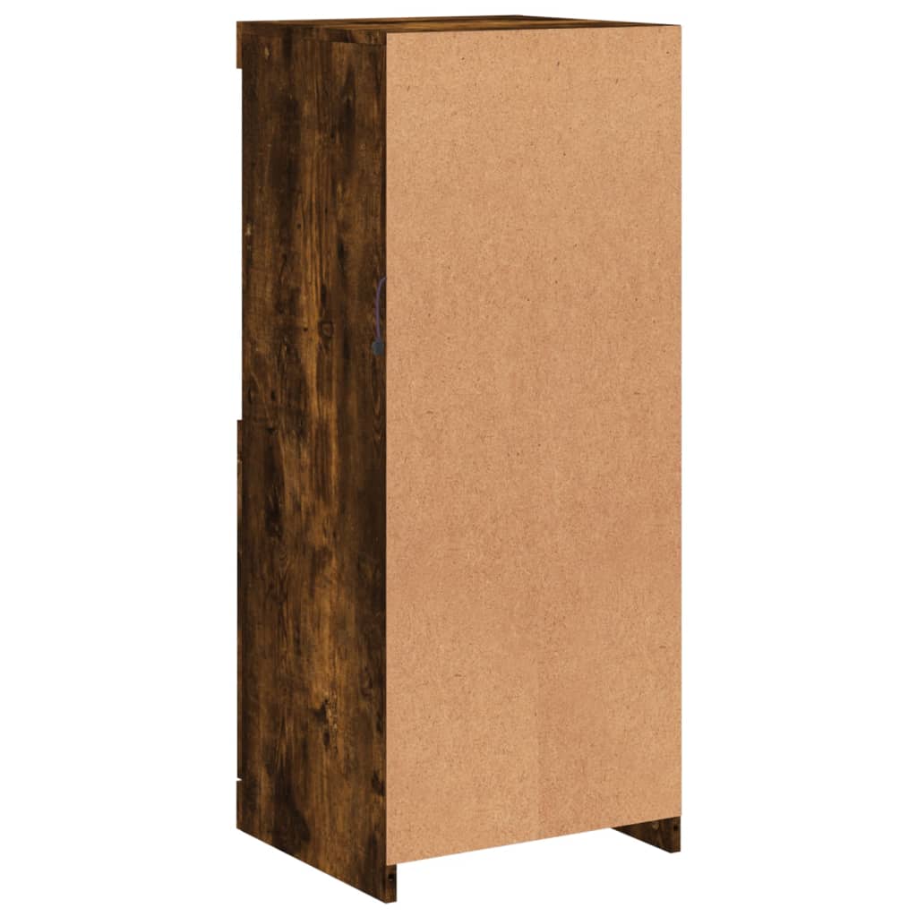 Komoda s LED svjetlima boja dimljenog hrasta 41x37x100 cm