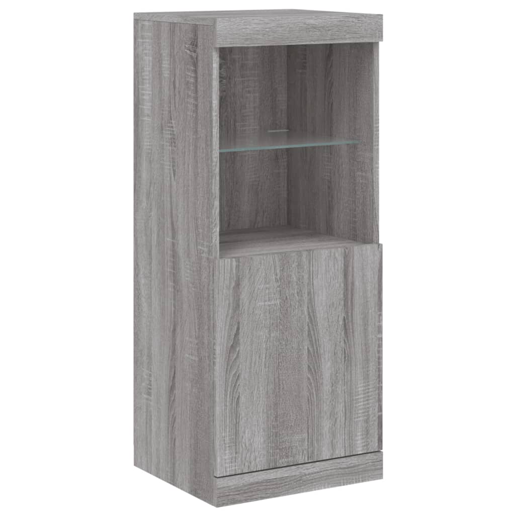 Komoda s LED svjetlima boja sivog hrasta 41x37x100 cm