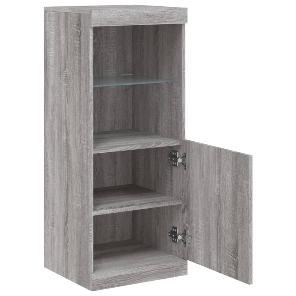 Komoda s LED svjetlima boja sivog hrasta 41x37x100 cm