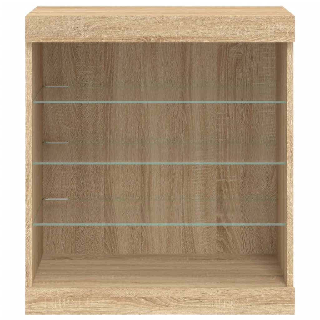 Komoda s LED svjetlima boja hrasta sonome 60,5x37x67 cm
