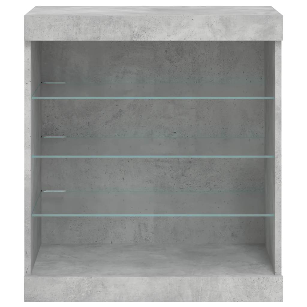 Komoda s LED svjetlima siva boja betona 60,5x37x67 cm