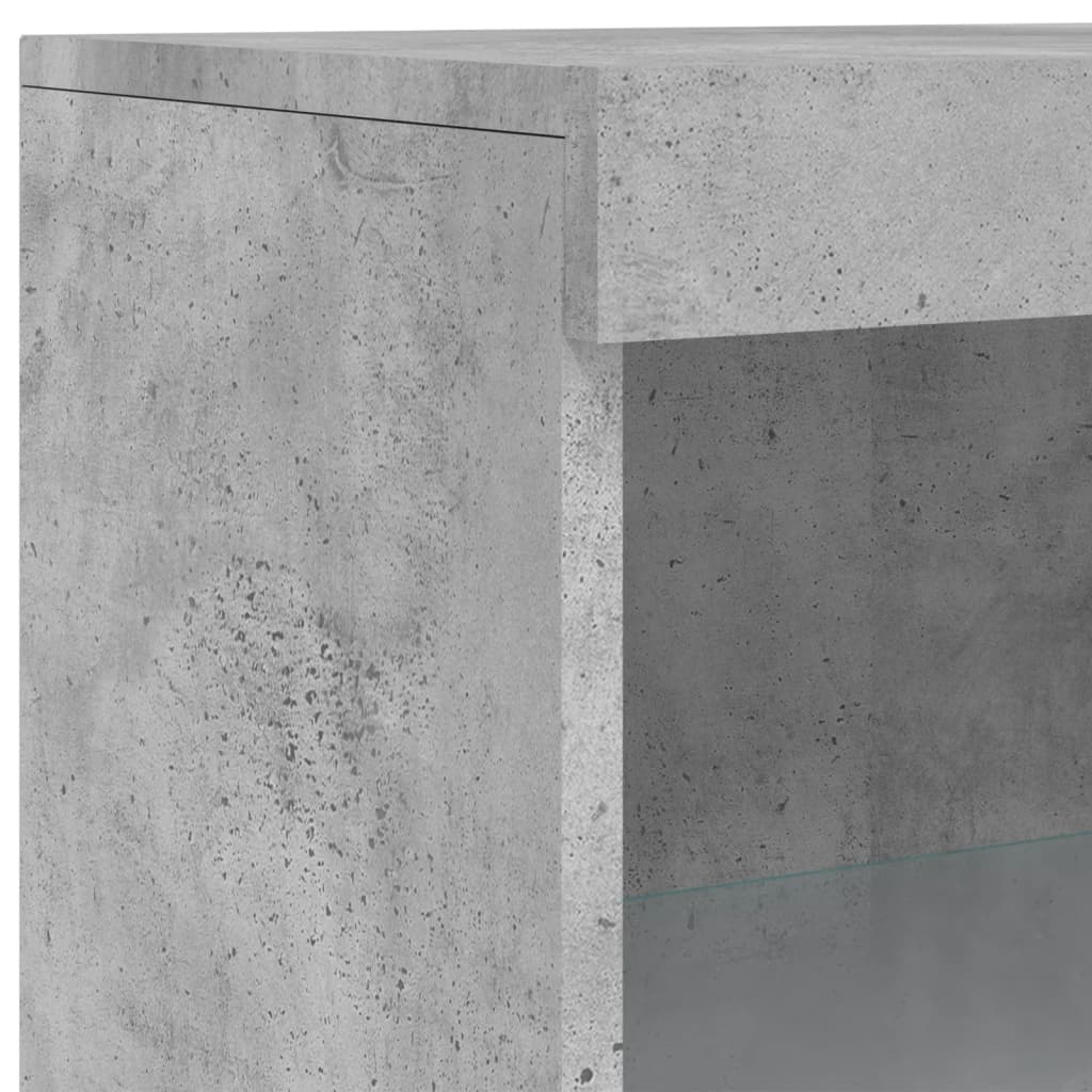 Komoda s LED svjetlima siva boja betona 60,5x37x100 cm