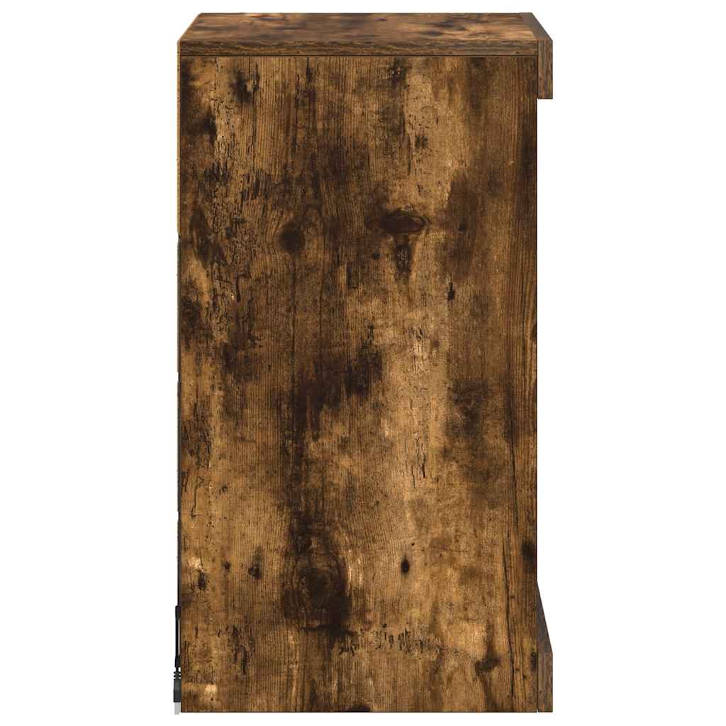 Komoda s LED svjetlima boja dimljenog hrasta 41x37x67 cm