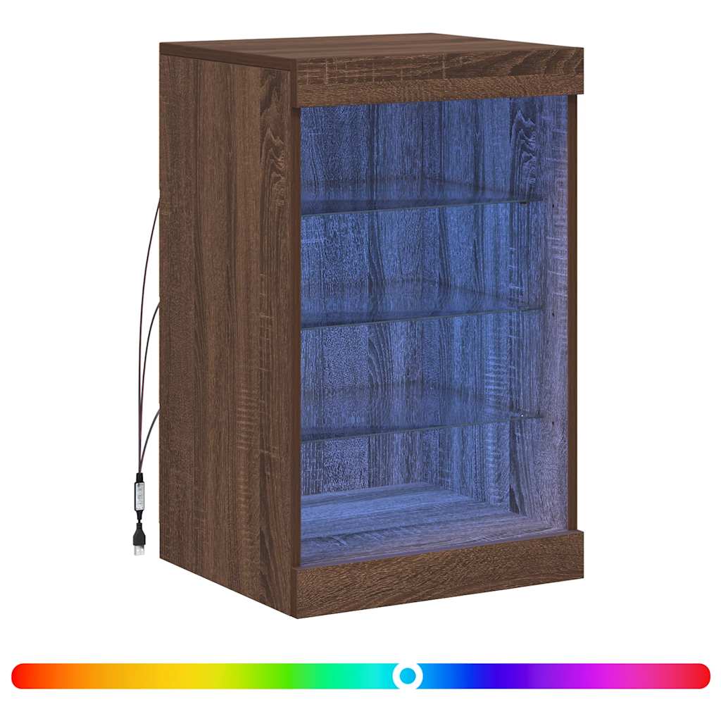 Komoda s LED svjetlima boja hrasta 41x37x67 cm