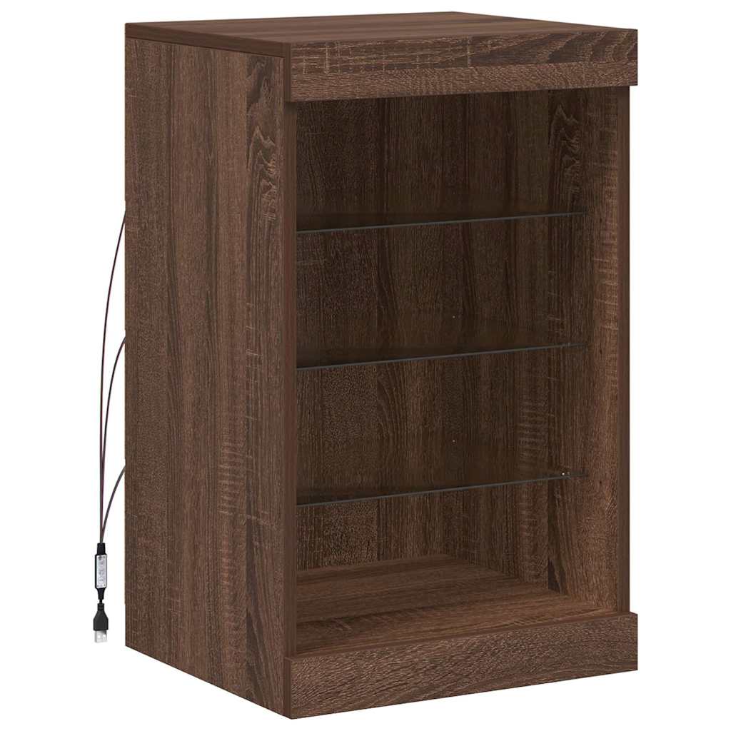 Komoda s LED svjetlima boja hrasta 41x37x67 cm
