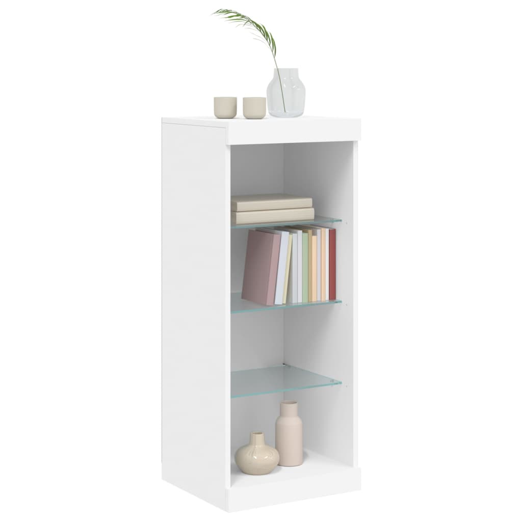 Komoda s LED svjetlima bijela 41x37x100 cm