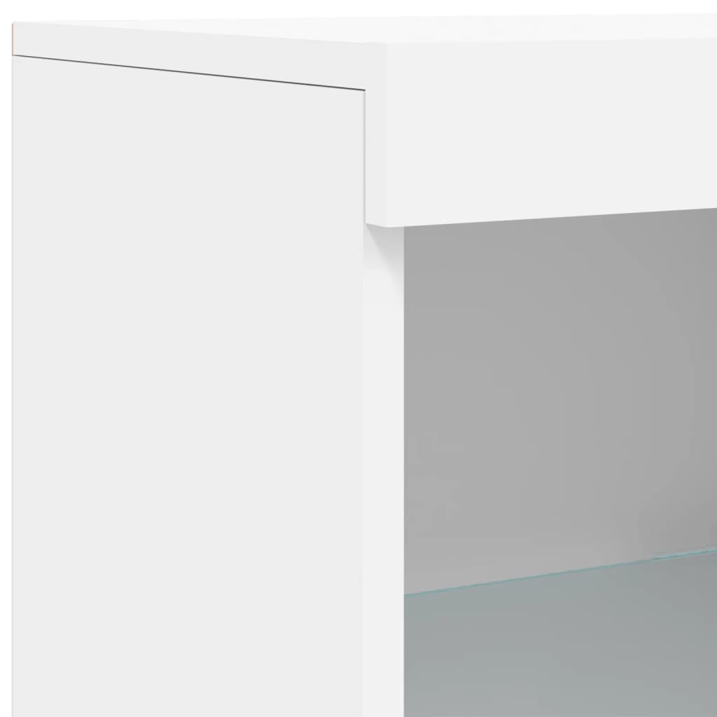 Komoda s LED svjetlima bijela 41x37x100 cm