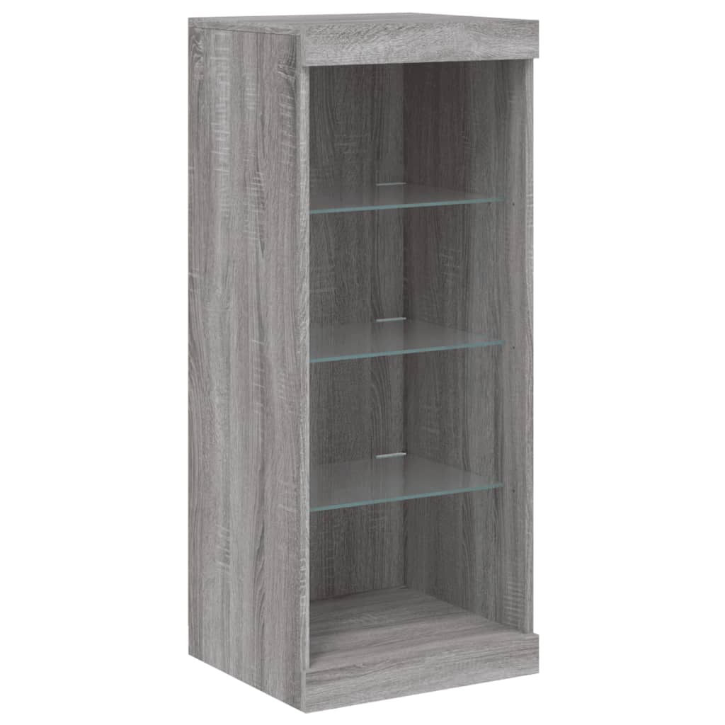 Komoda s LED svjetlima boja sivog hrasta 41x37x100 cm