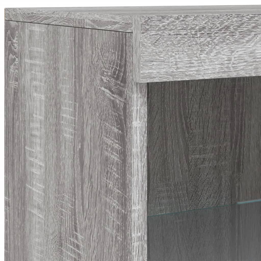 Komoda s LED svjetlima boja sivog hrasta 41x37x100 cm