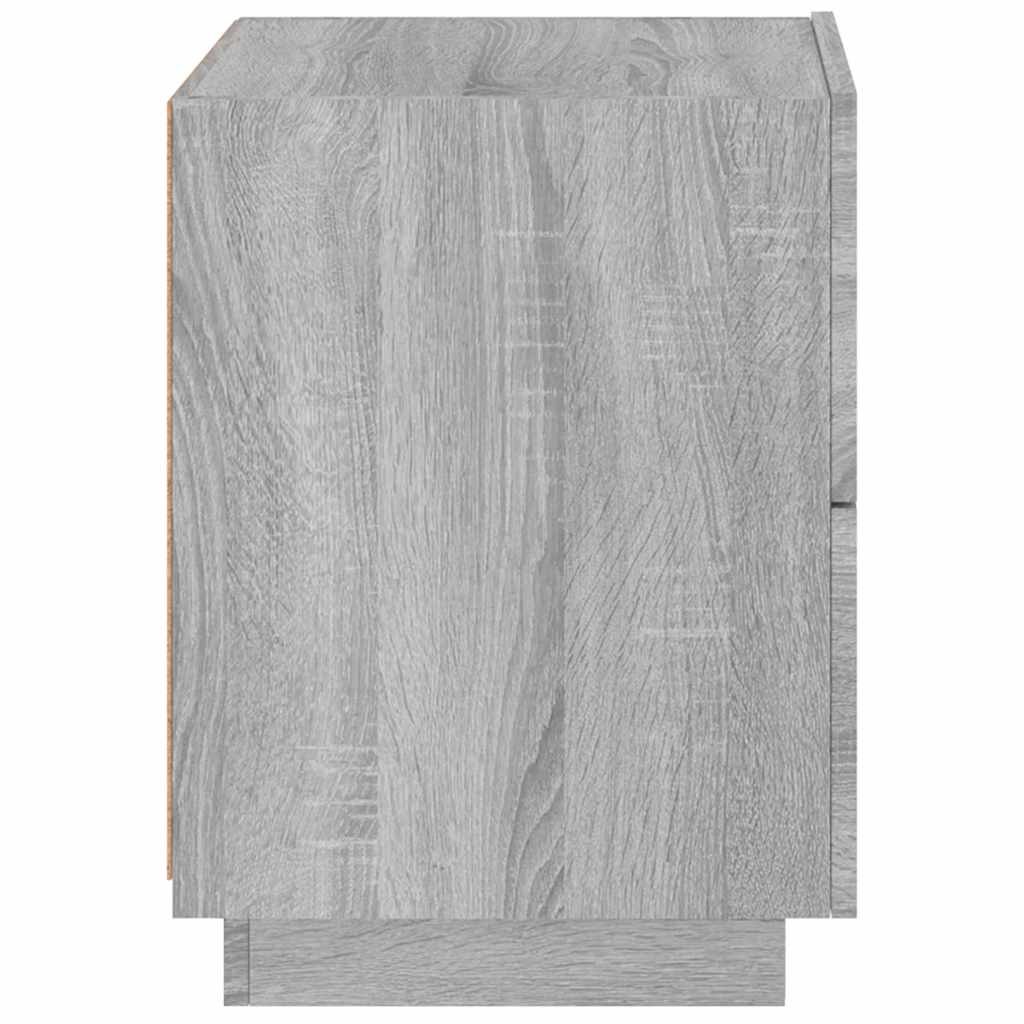 Noćni ormarići s LED svjetlima 2 kom boja sivog hrasta sonome