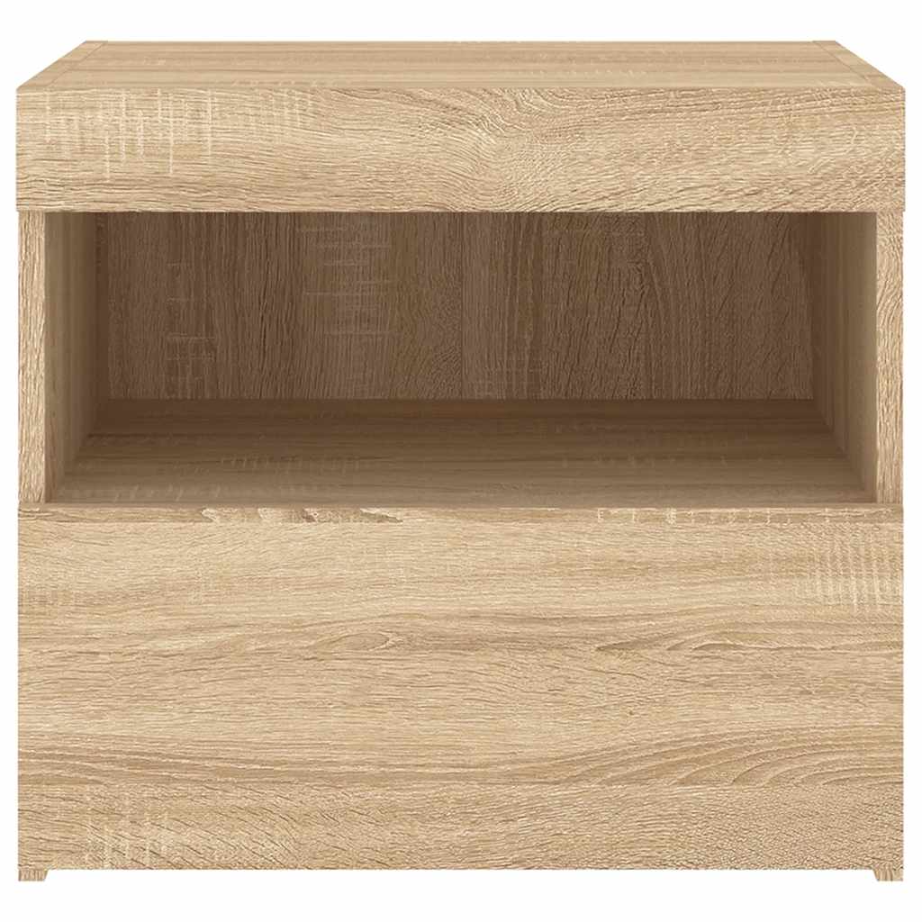 Noćni ormarić s LED svjetlima boja hrasta sonome 50x40x45 cm